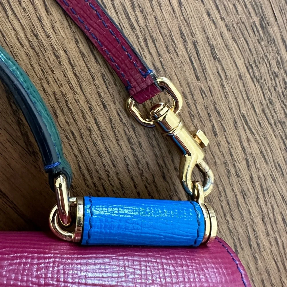 DOLCE&GABBANA, Sicily, leather crossbody bag,
Multicolour, Leather - Picture 4 of 13